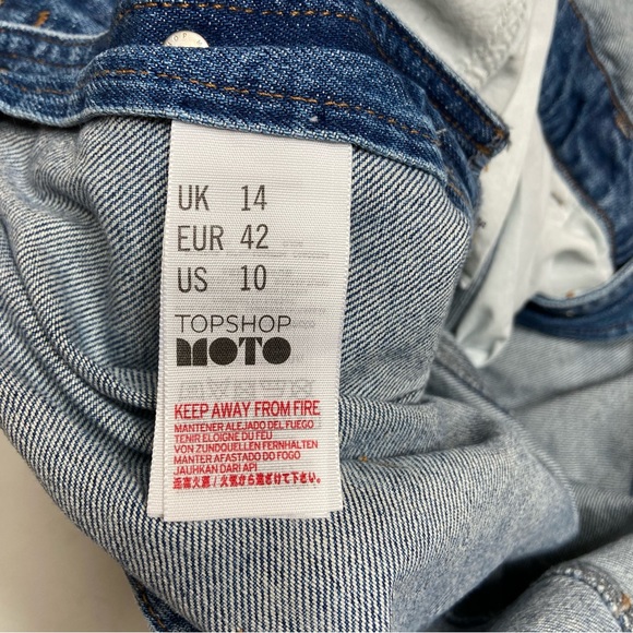 TOPSHOP Moto Denim Short Overalls - Picture 10 of 13